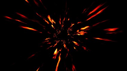 Fototapeta na wymiar Flame Streaks Energy Burst Effect