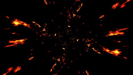 Fototapeta na wymiar Fire Particles Overlay Effect
