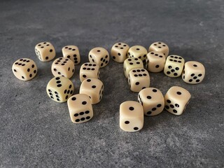 dice on white background