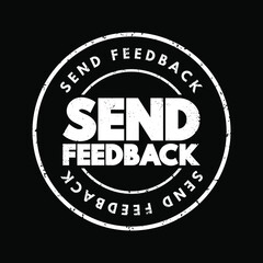 Send Feedback text stamp, concept background
