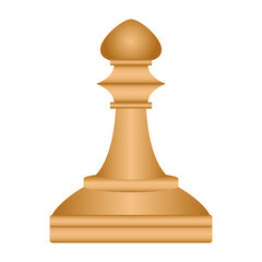 Chessmen. Chess piece pawn. Chess. wooden figure. Vector