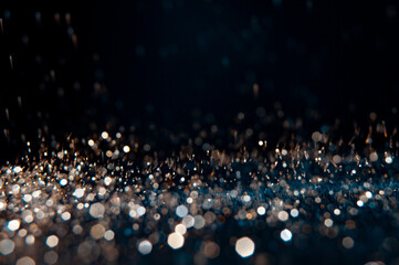 Abstract of christmas and bokeh light with glitter background