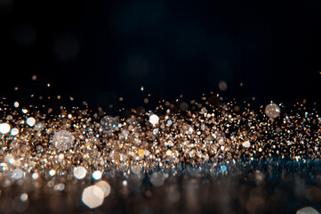 Abstract of christmas and bokeh light with glitter background
