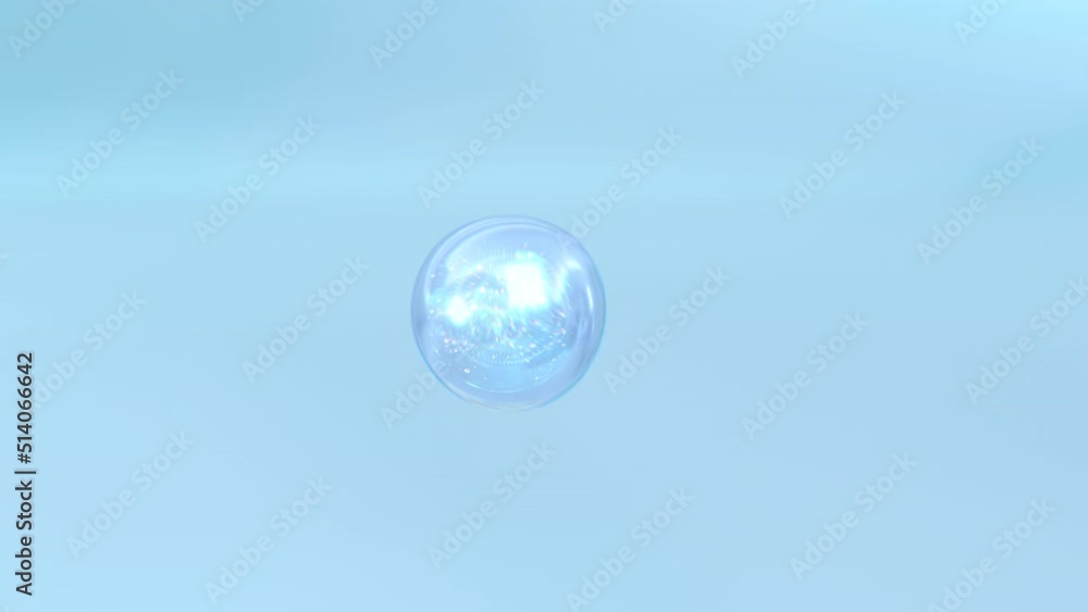 Poster 3d liquid bubbles combine to form a nourishing treatment. macro shot's ingredients combine to create