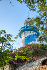 Guayaquil, Ecuador - November, 2013: Lighthouse of the Saint Ana Hill (Faro del Cerro Santa Ana),...