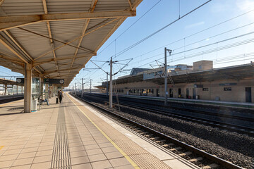 Fototapeta premium Ciudad Real, Spain. The Estacion de Ciudad Real (Ciudad Real railway station), main train station of the city, located on the AVE high-speed rail line