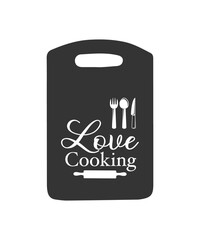 Love cooking poster design