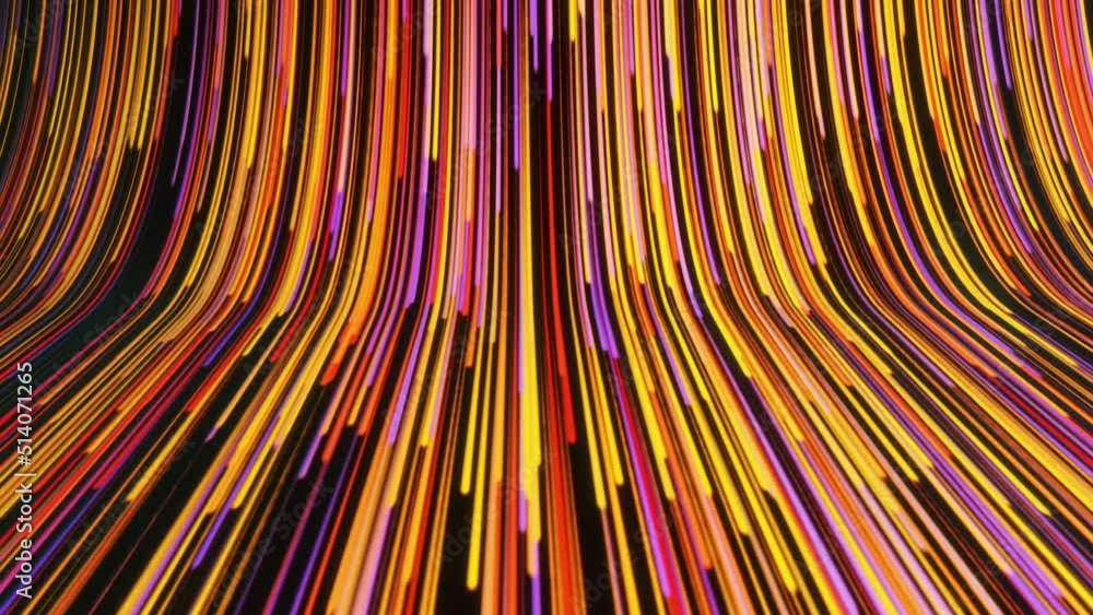 Aufkleber beautiful cyber slide of lines. motion. curved flow of colorful stripes. bright stripes move in stre