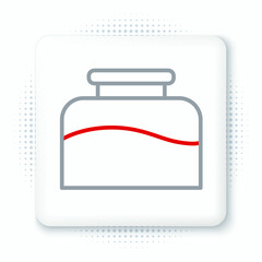 Line Inkwell icon isolated on white background. Colorful outline concept. Vector