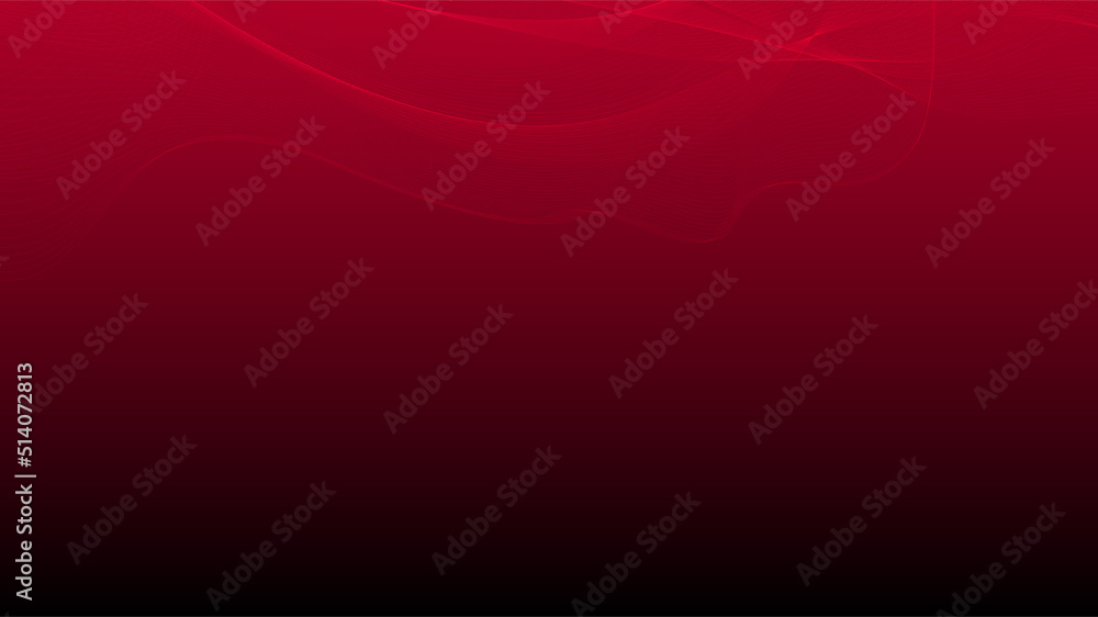 Poster abstract futuristic wavy stripes. abstract twisted lines on a red gradient background. vector.