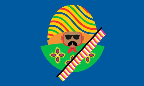Elements of Pernambuco Carnival. Traditional caboclo character
