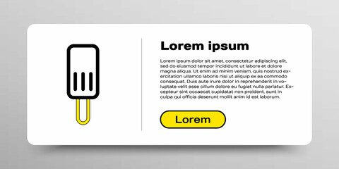 Line Ice cream icon isolated on white background. Sweet symbol. Colorful outline concept. Vector