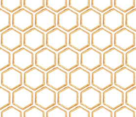 Pattern Honeycomb on a white background. Collecting honey