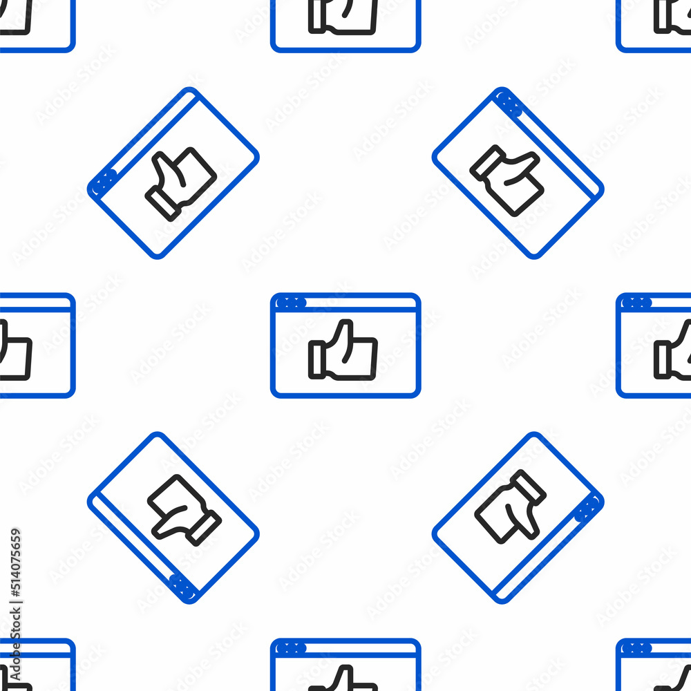 Poster line consumer or customer product rating icon isolated seamless pattern on white background. colorfu