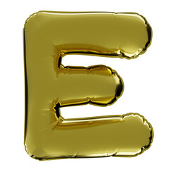 Gold Balloons Letter E.