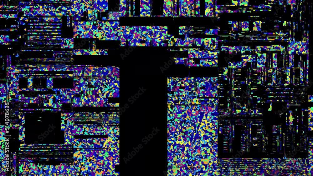 Aufkleber looping video interference footage. imitation of a datamoshing video.