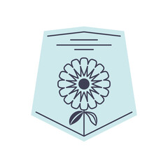 flower nature badge