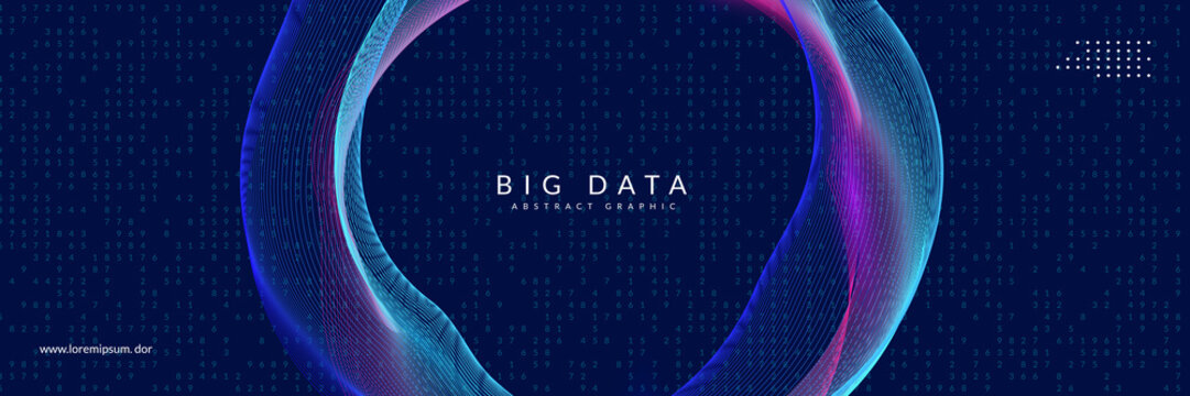 Big data concept. Digital technology abstract