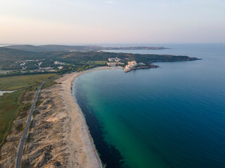 Aerial view of The Driver Beach (Alepu) near resort of Dyuni, Bulgaria