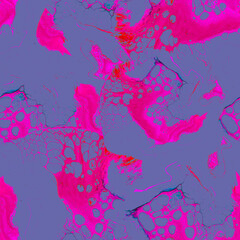 Abstract bright seamless pattern in technique Fluid art acrylic pouring. Stylish combination of luxury. Contemporary art marble liquid texture in trendy very peri tones.
