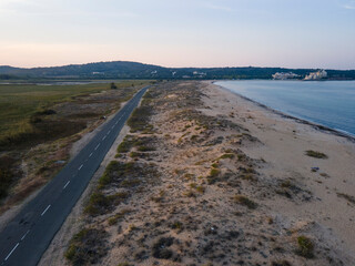 Aerial view of The Driver Beach (Alepu) near resort of Dyuni, Bulgaria