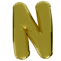 Gold Balloon Letter N