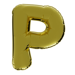 Gold Balloon Letter P