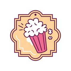 pop corn cool stamp