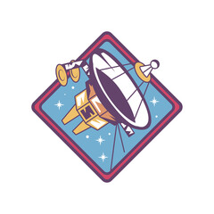 space satellite badge