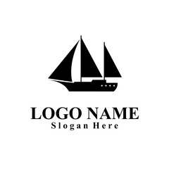 Ship-themed vector logo suitable for marine companies