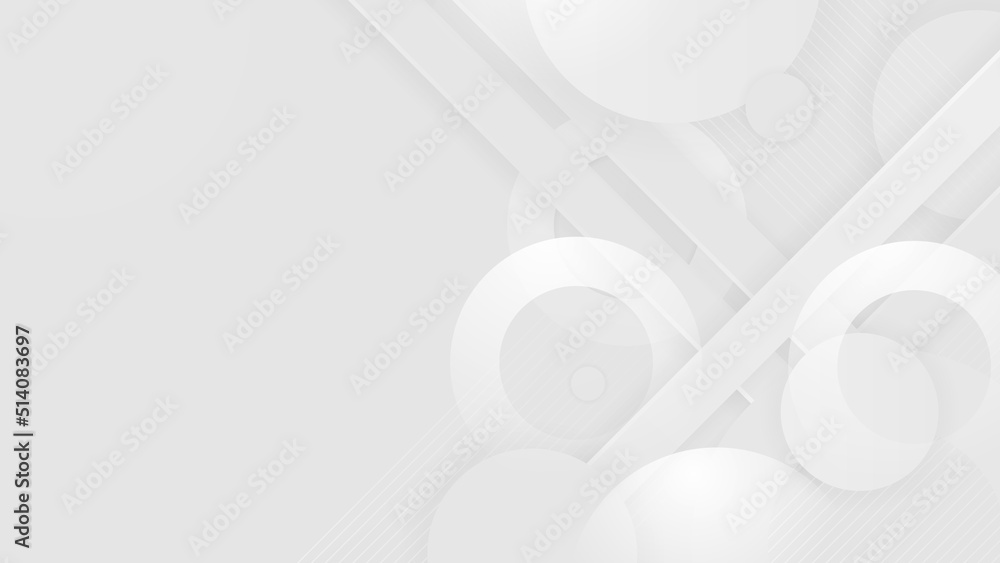 Wall mural abstract white gray background. vector abstract graphic design banner pattern presentation backgroun