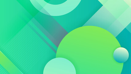 Abstract green technology background. Vector abstract graphic design banner pattern presentation background web template.