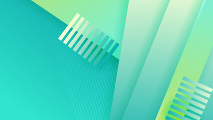 Abstract green technology background. Vector abstract graphic design banner pattern presentation background web template.