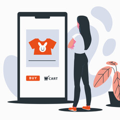 online shopping woman