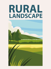 rural landscape poster