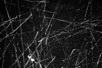 white scratches isolated on black background