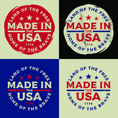 United States Logo Design Vector Illustration Vintage