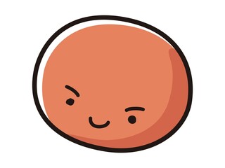 丸い顔のキャラクターのイラスト