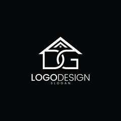 Abstract initial letter D and G logo, usable for branding and business logo vector.