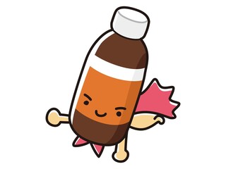 栄養ドリンクのキャラクターのイラスト