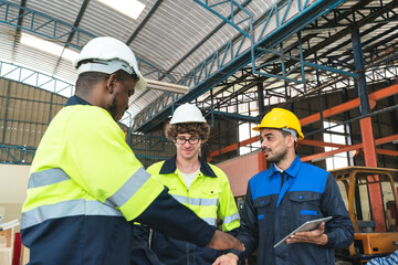 professional factory engineer or quality control technician person are working job at manufacturing industrial, occupation of production work about maintenance technology with safety equipment