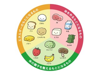 三色食品群の栄養素表