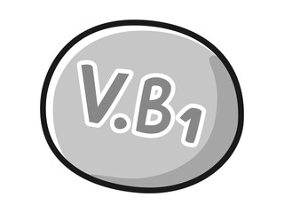 ビタミンB1のキャラクターのイラスト