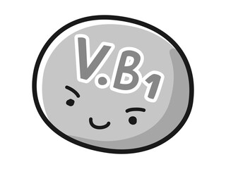 ビタミンB1のキャラクターのイラスト