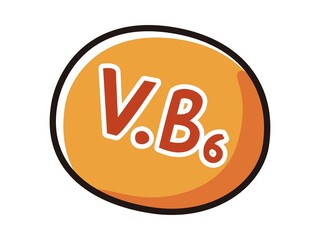 ビタミンB6のキャラクターのイラスト