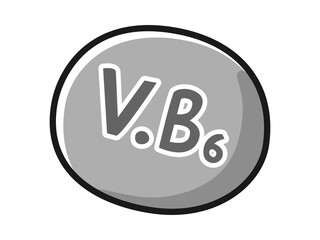 ビタミンB6のキャラクターのイラスト