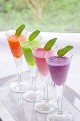 Fruit Flavored Frozen drink - Orange, Melon, Grape and Strawberry