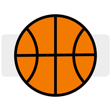 Basketball ball icon. Sports background. Team sport. Vector illustration. stock image.