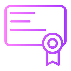 Fototapeta premium license gradient icon