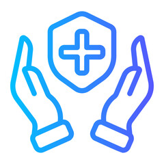 medical insurance gradient icon